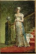 Francois Gerard Portrait of Caroline Murat descending the staircase of Elysee Palace Spain oil painting artist